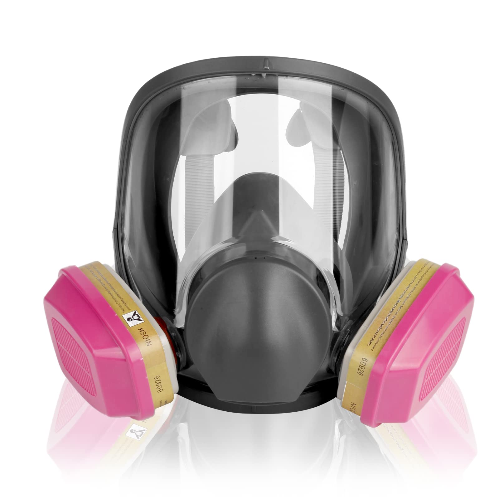 Full Face Respirator Mask - Gas Mask With 60926 Activated Carbon Air Filter，For epoxy resin，grinding, hazardous waste handling, paint preparation, petrochemical, pharmaceuticals, welding
