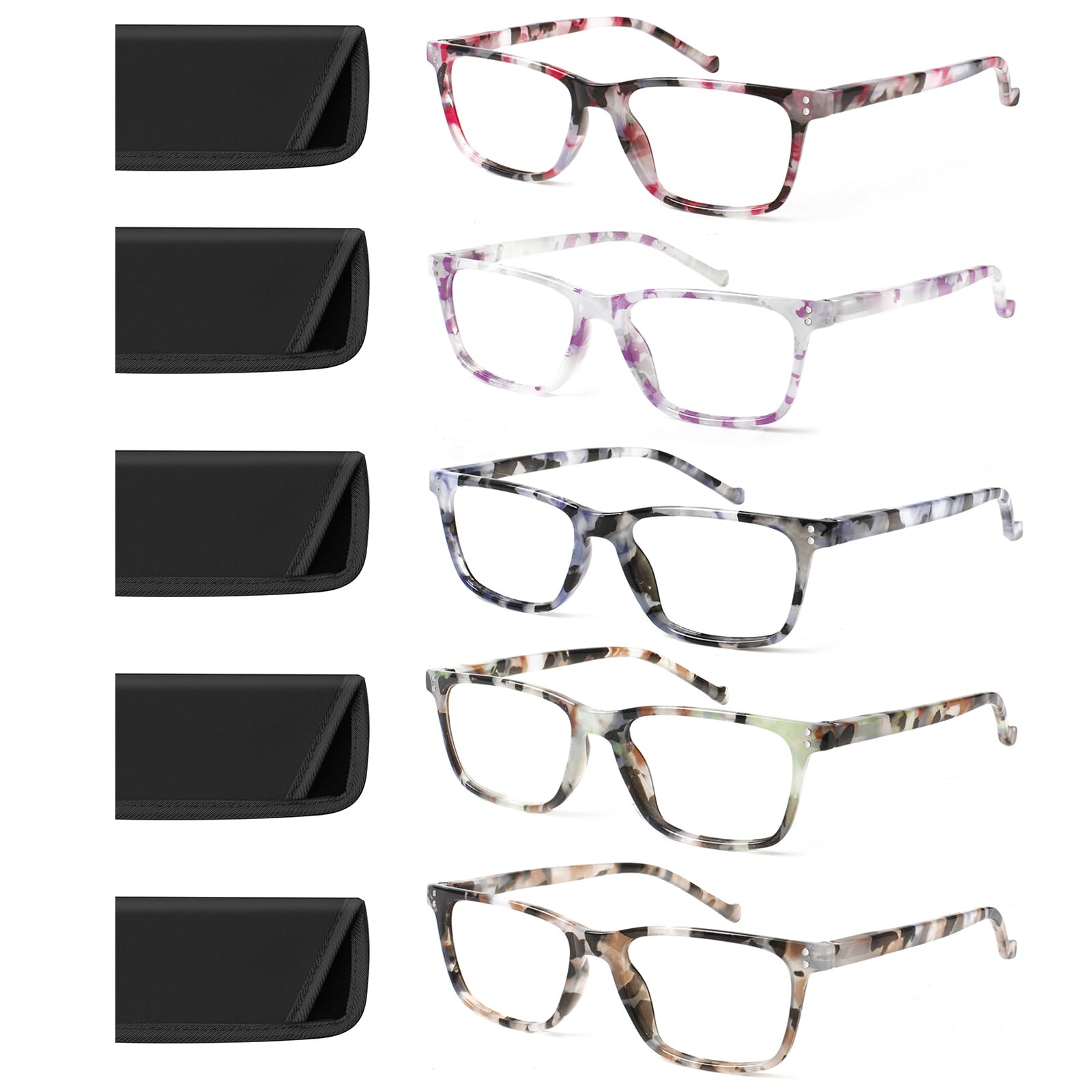 JOSCHOO Reading Glasses 5-Pack