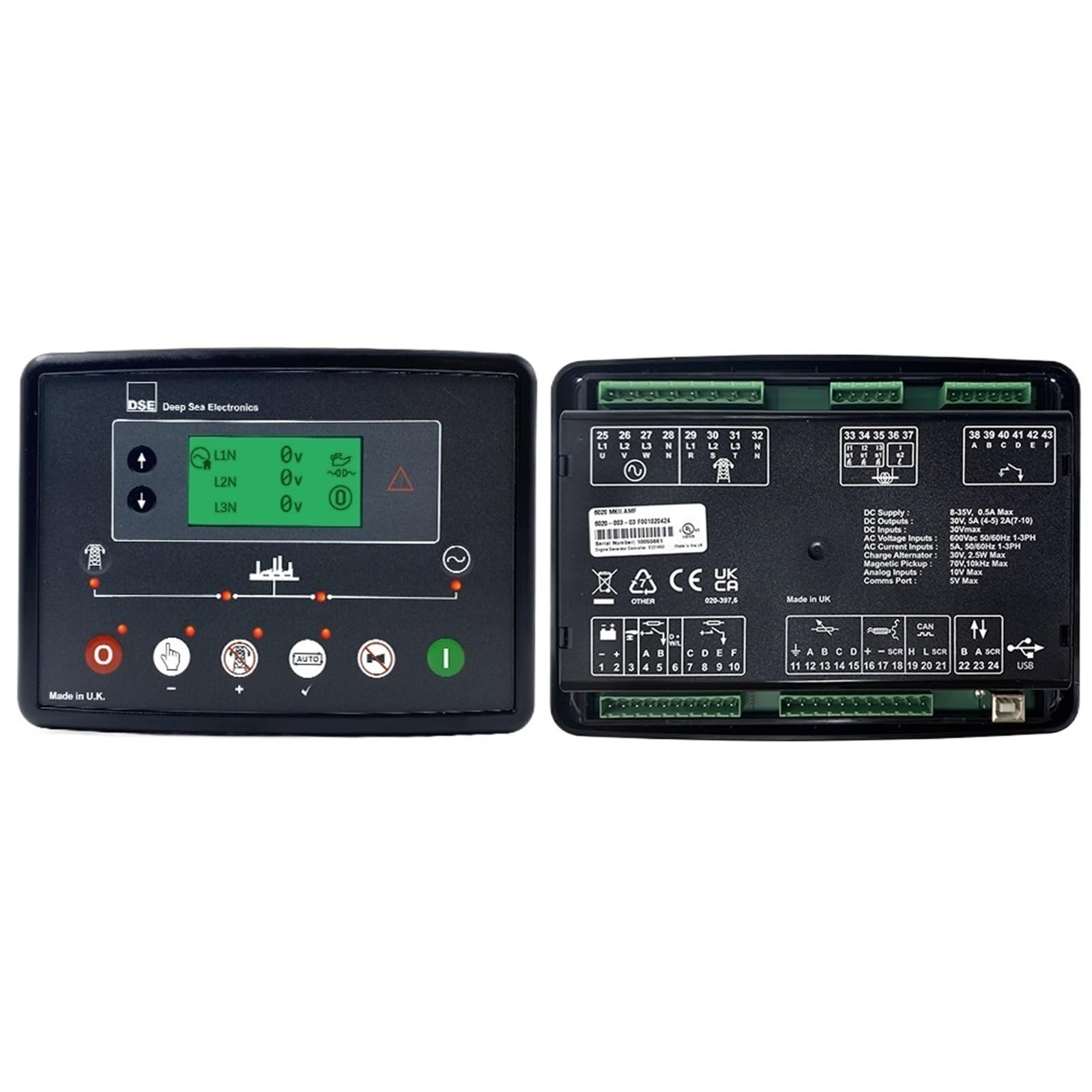 0P7BR328B DSE6020MKII Generat Controller Panel AMF Automatic Start Mains Failure Control Module Genset Parts