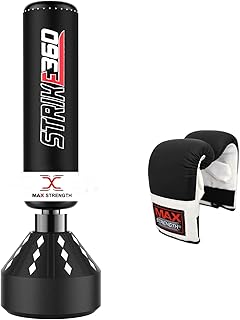 MAXSTRENGTH - Juego de boxeo para artes marciales (2 unidades), color negro y blanco