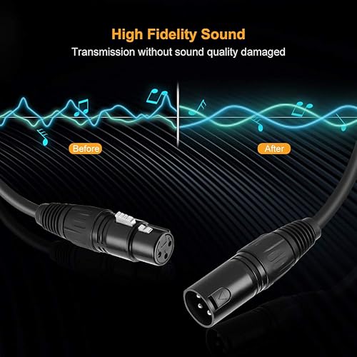 Miniatura 2 de Cable de micrófono XLR, CableCreation 2 unidades XLR macho a hembra, 3 pines balanceados para aplicaciones de grabación, mezcladores, sistemas de