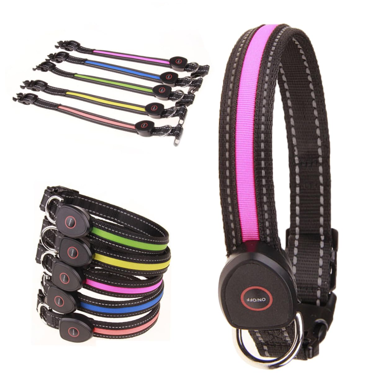 Didiseaon 3 Uds Collar LED para Mascotas Collar Circular LED para Mascotas Iluminado para Perros Intermitente para as Iluminado para Perros
