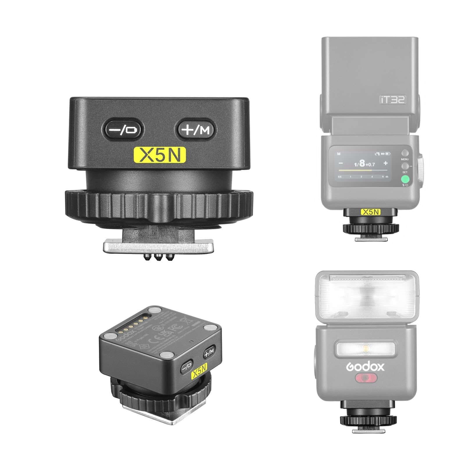 Godox X5O support de griffe flash pour IT32 monture OM-System - Récepteur - Achat et Prix