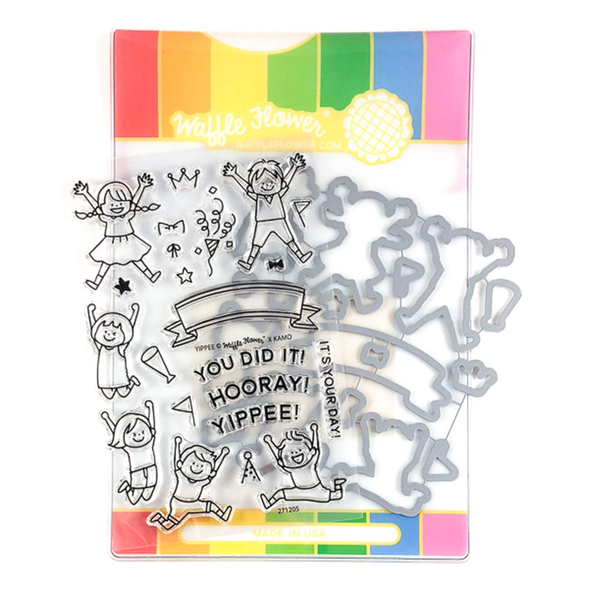 Waffle Flower Stamp & Die Set-Yippee