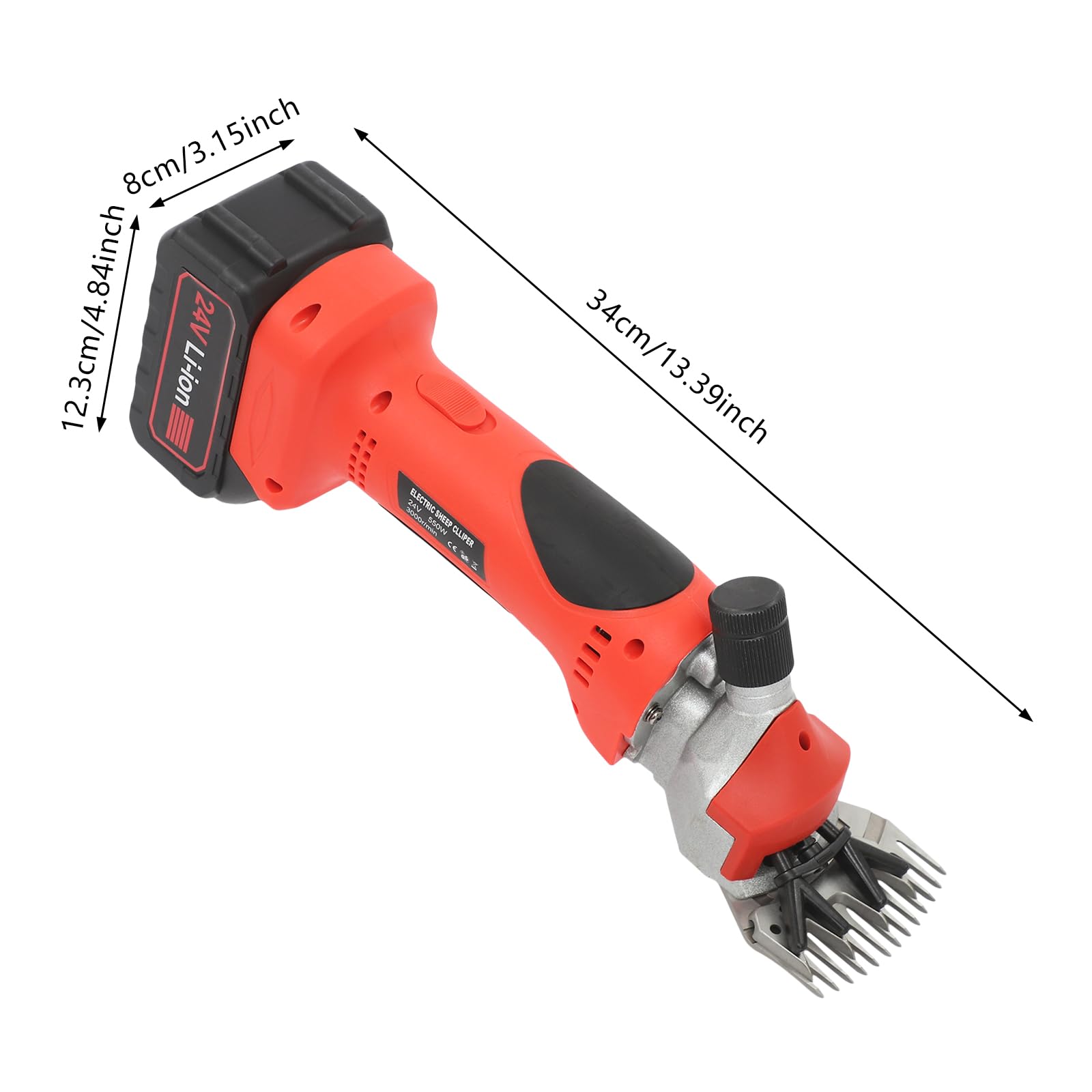 Cisaille électrique pour moutons 550 W avec batteries de 13000 mAh, ciseaux à moutons électriques professionnels sans fil, compatibles avec alpagas, animaux, moutons