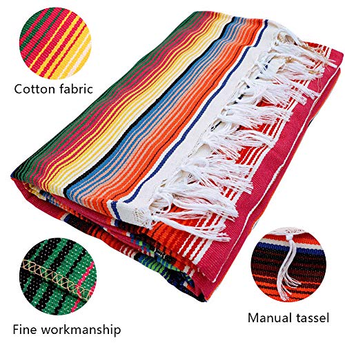 Nappe mexicaine rectangulaire coton pour déco table anniversaire - 5