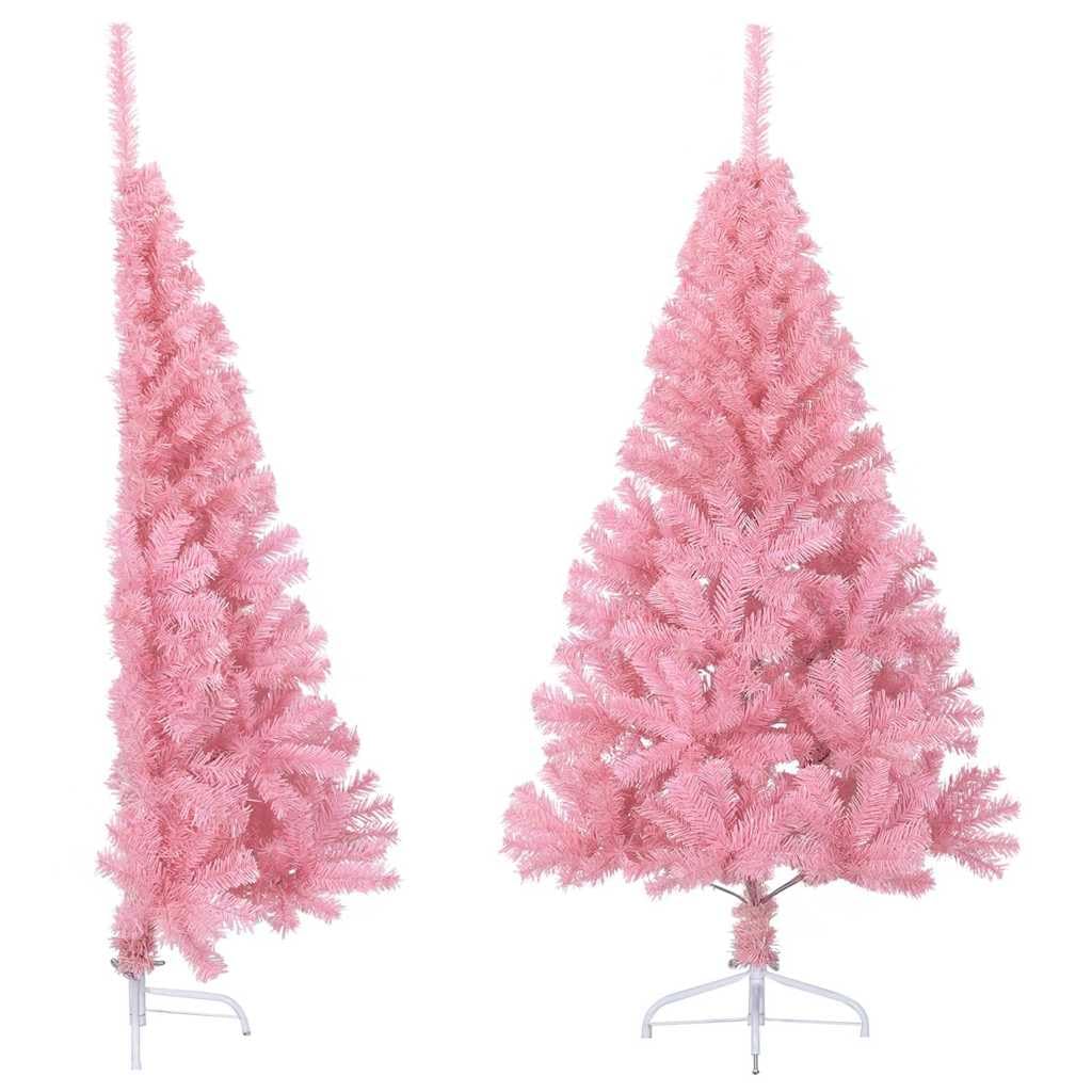 Albero di Natale artificiale rosa, 150 cm, con supporto