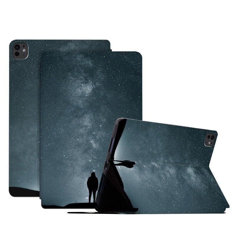 Étui iPad Air 13 M3 2025 avec support et motif cuir Lonely Night