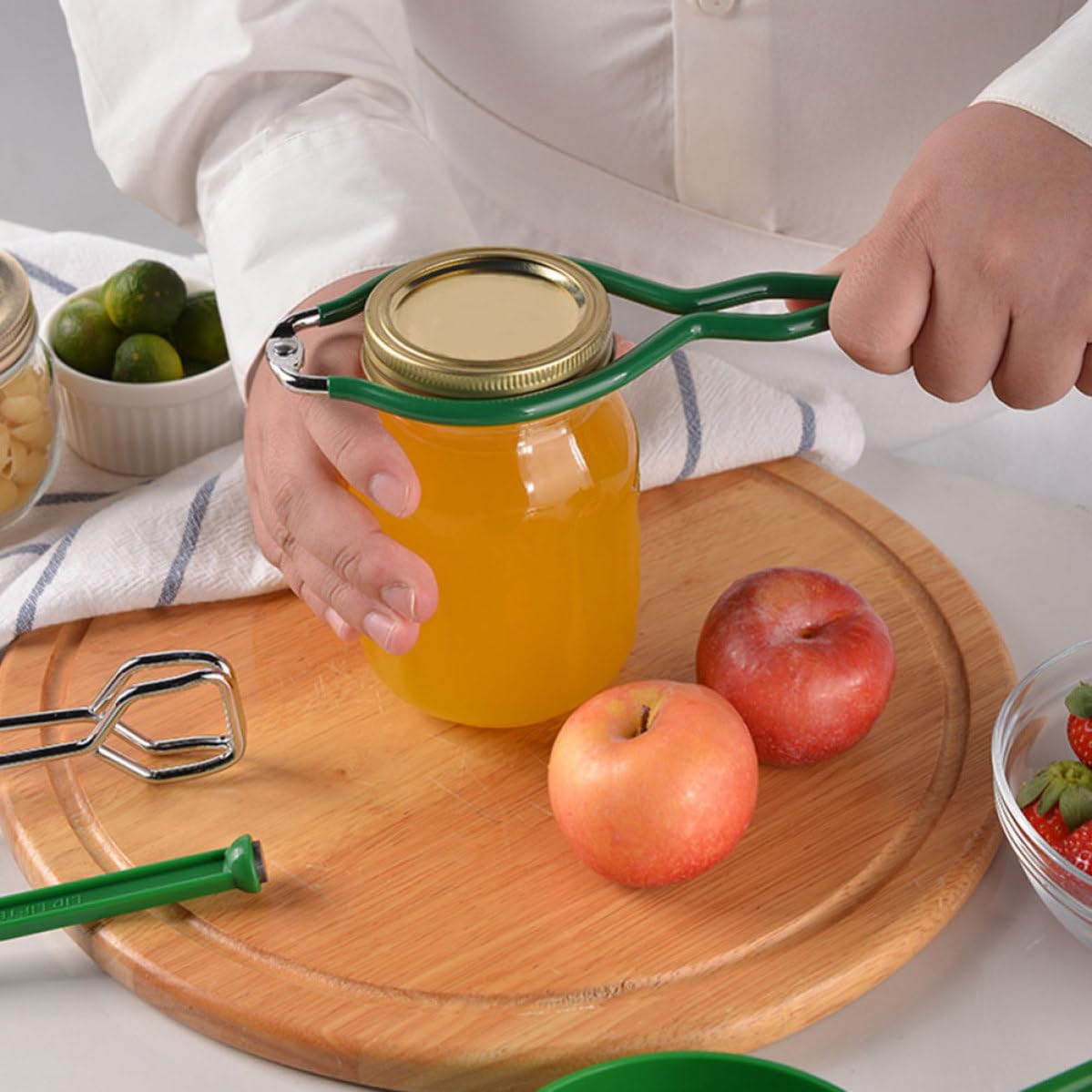 Healvian 7 Stück Küchenutensilien zur Marmeladenherstellung mit Edelstahlzange Einmachtrichter und Glasheber Praktisches Einkochzubehör für Einsteiger zum Saucen und Marmeladenmachen