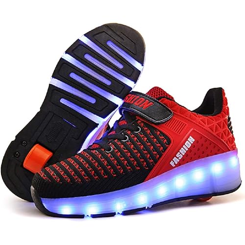 Ufatansy Roller Skate Shoes LED Light Up Shoes with Wheels Roller Shoes USB Rechargealbe Shoes Kids Gifts