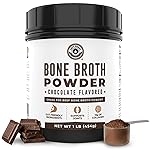 16oz Chocolate Bone Broth Protein Powder From Grass Fed Beef - Non-GMO Ingredients, Gut-Friendly, Low Carb Dairy Free Protein Powder - Natural Collagen Source For Joint Support - Keto Friendly