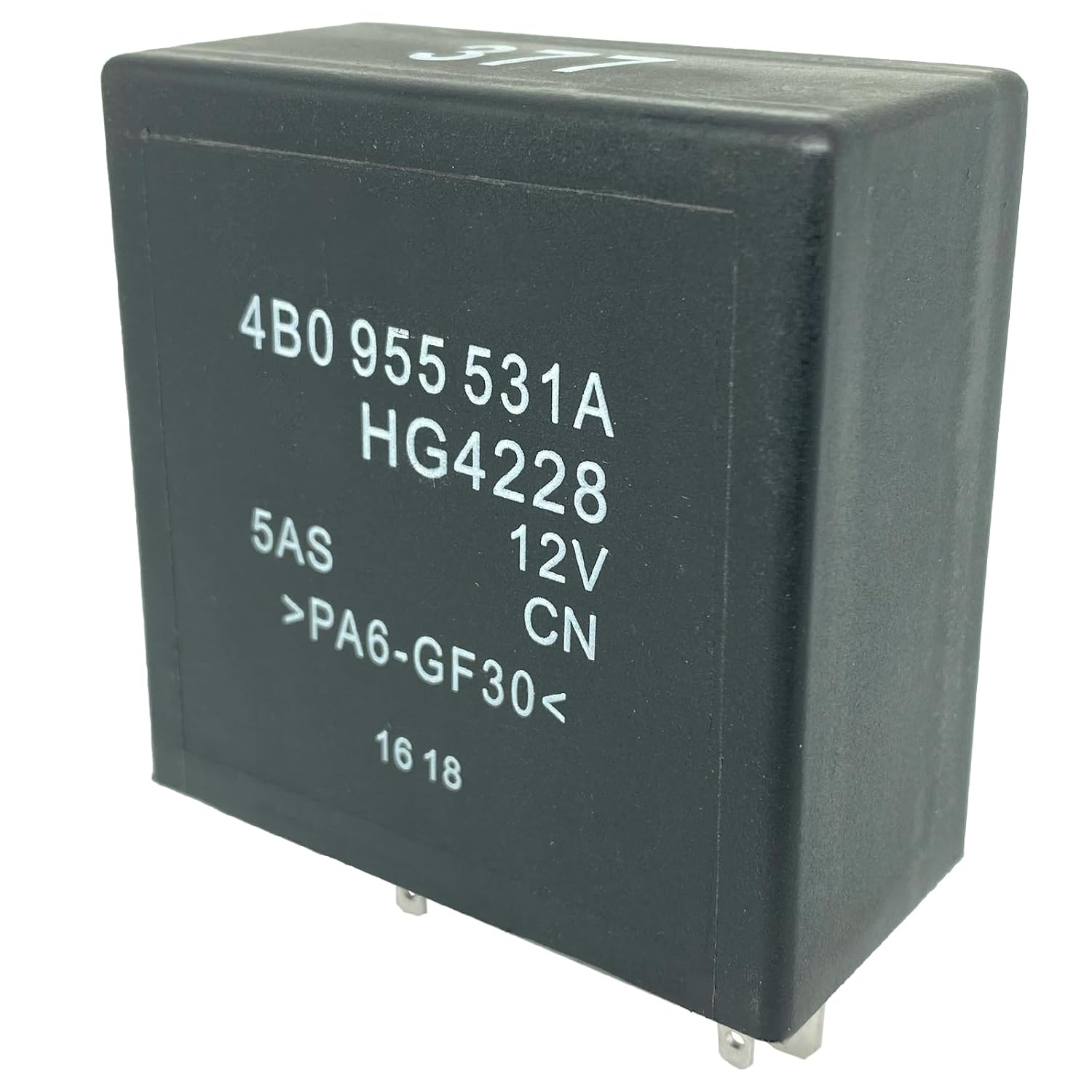 4B0955531A 377 Relay - 30A 12VDC 11-Pin Wiper Control Relay - Fixes Intermittent Wipers & Stalling Errors