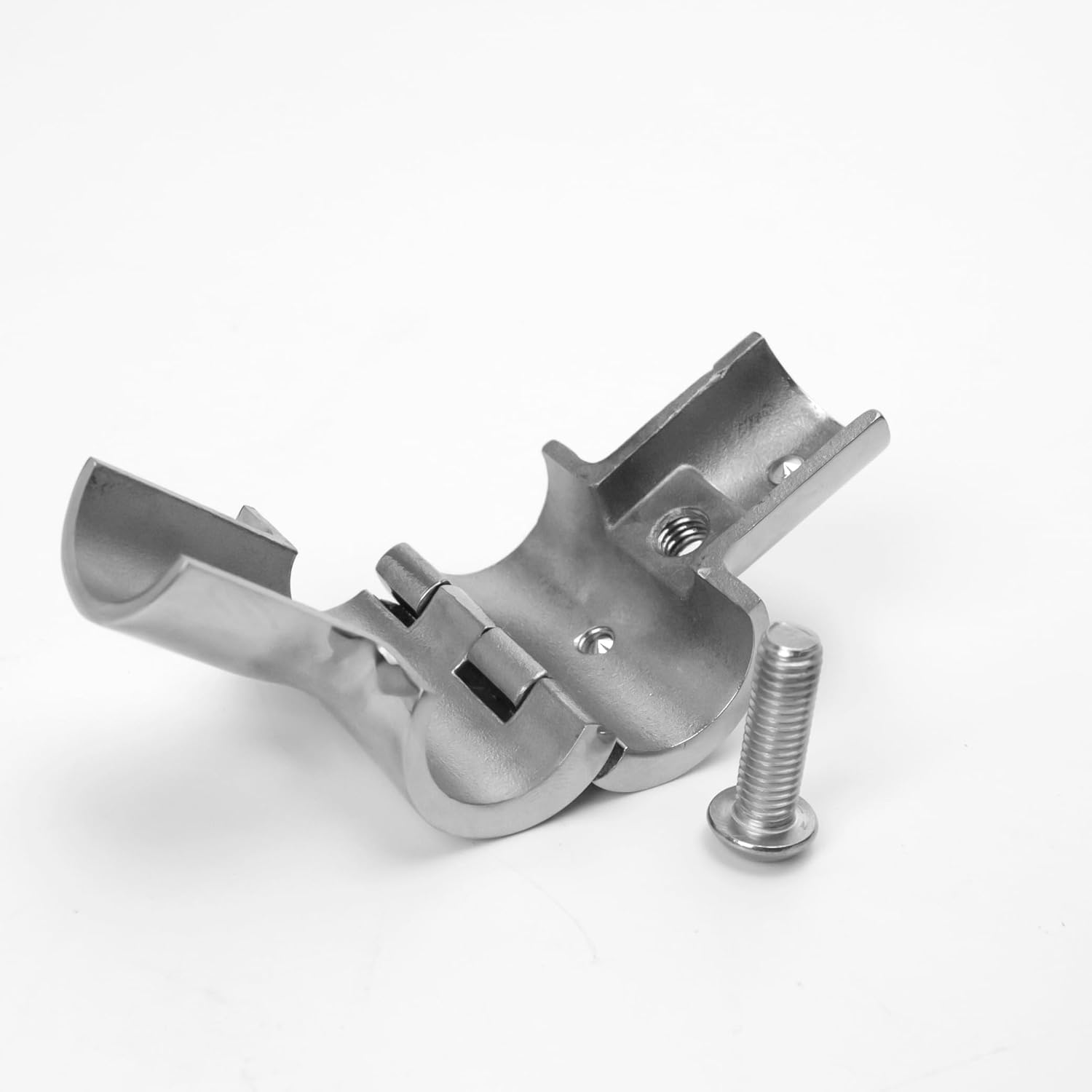 4PCS Stainless Steel Boat Rail Fittings, 1 Inch/25.4mm Marine Hand Rail Hardware with 90 Degree T Tee Shape, Polished Tube Pipe Connector Split Grade Handrail Replace for Heavy Duty Boat, Yacht Deck