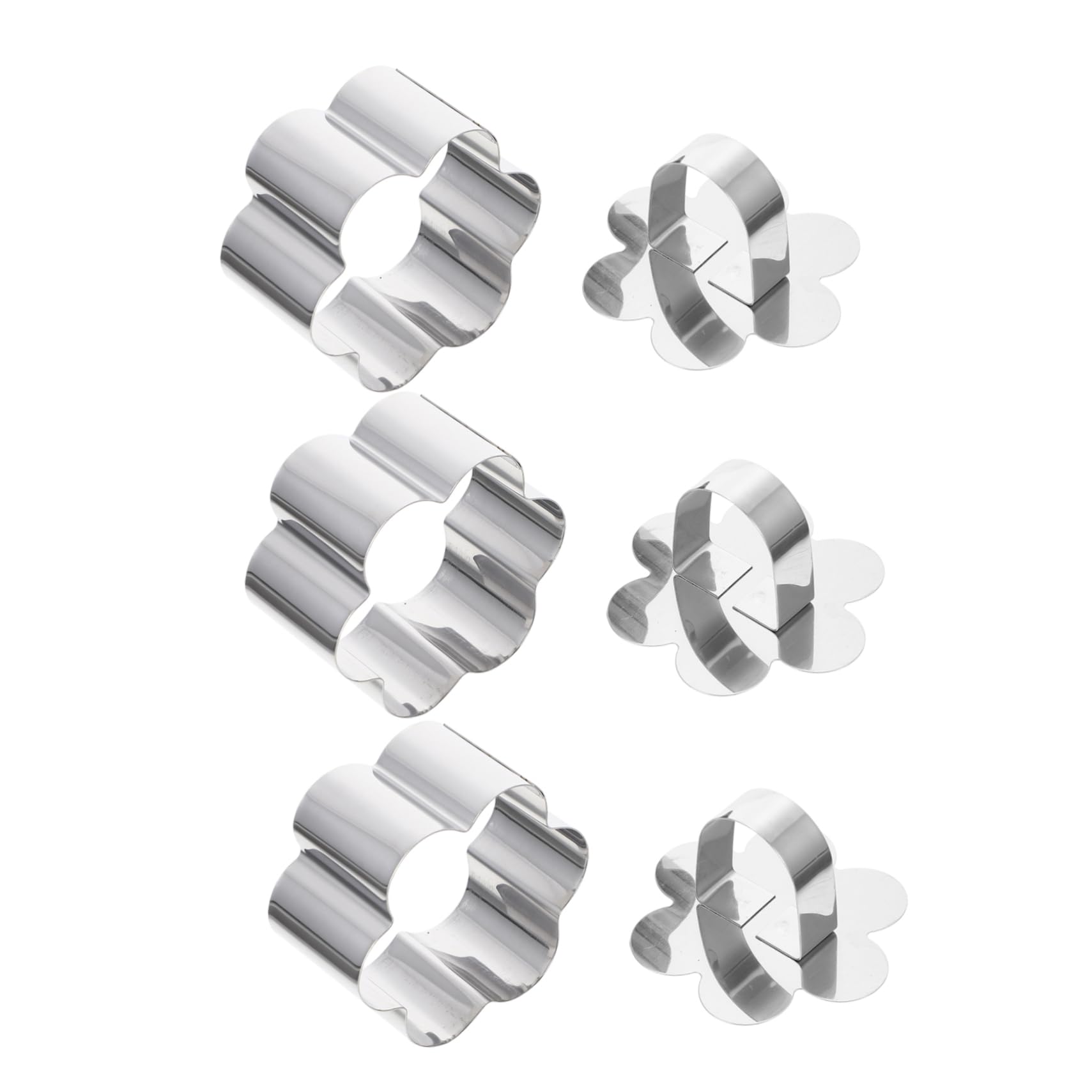 Ciieeo 3sets Stainless Steel Mousse Molds Creative Baking Molds for Cakes for Home Bakery and Restaurant Use for Mousse Cheesecake and Cookies