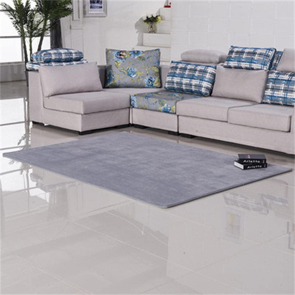 Tapis de salon moderne gris grand tapis non glissant épais pour chambre bébé