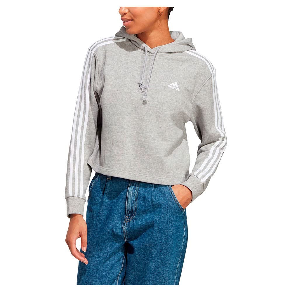 Adidas Crop Hoodie Damen Essentials 3-Stripes French Terry Crop Hoodie