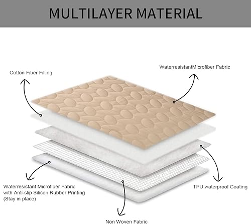 Miniatura 6 de Ameritex Funda de cama para mascotas, manta para cama de perro para sofá y muebles, impermeable, nuevo diseño de patrón