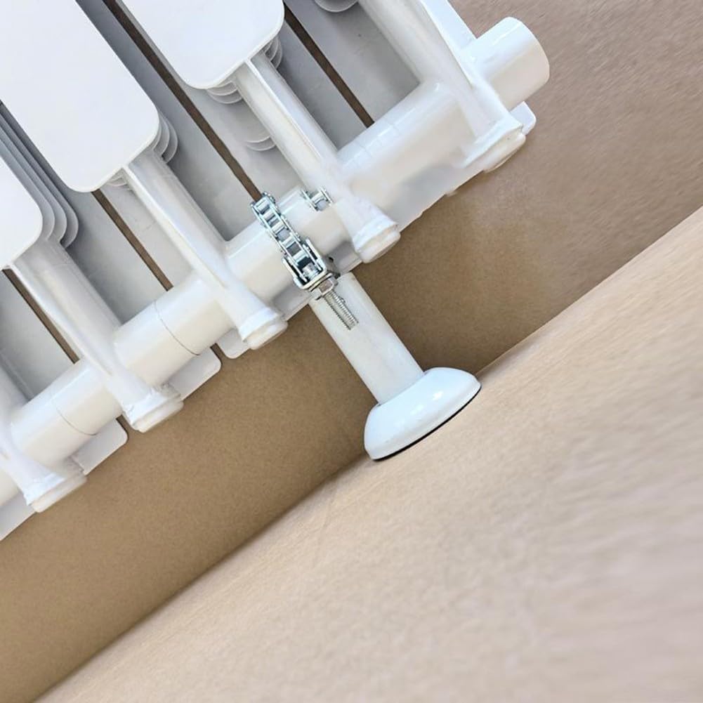 2 soportes de radiador, 11 a 17cm de altura ajustable, soporte de piso de radiador de aluminio,kit de patas de montaje en suelo de radiadores resistentes,para radiadores de aluminio fundido a presión