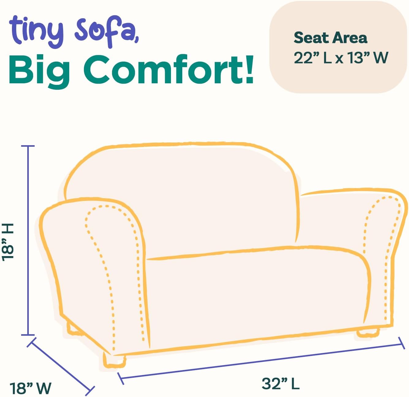 Keet Roundy Children’s Sofa – Durable Wooden Frame, Soft Microsuede Upholstery, Ergonomic & Padded Seat, Comfortable Toddler Couch for Ages 2–5, Ideal for Bedrooms, Playrooms & Daycares.