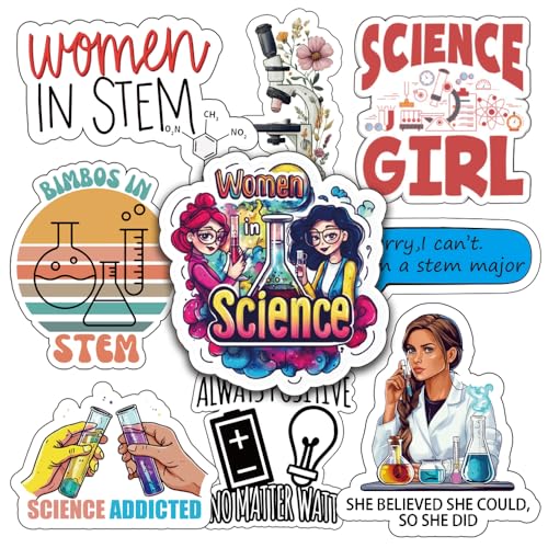 Calcomanías Women in STEM resistentes para decorar laptops y termos de mujer 8