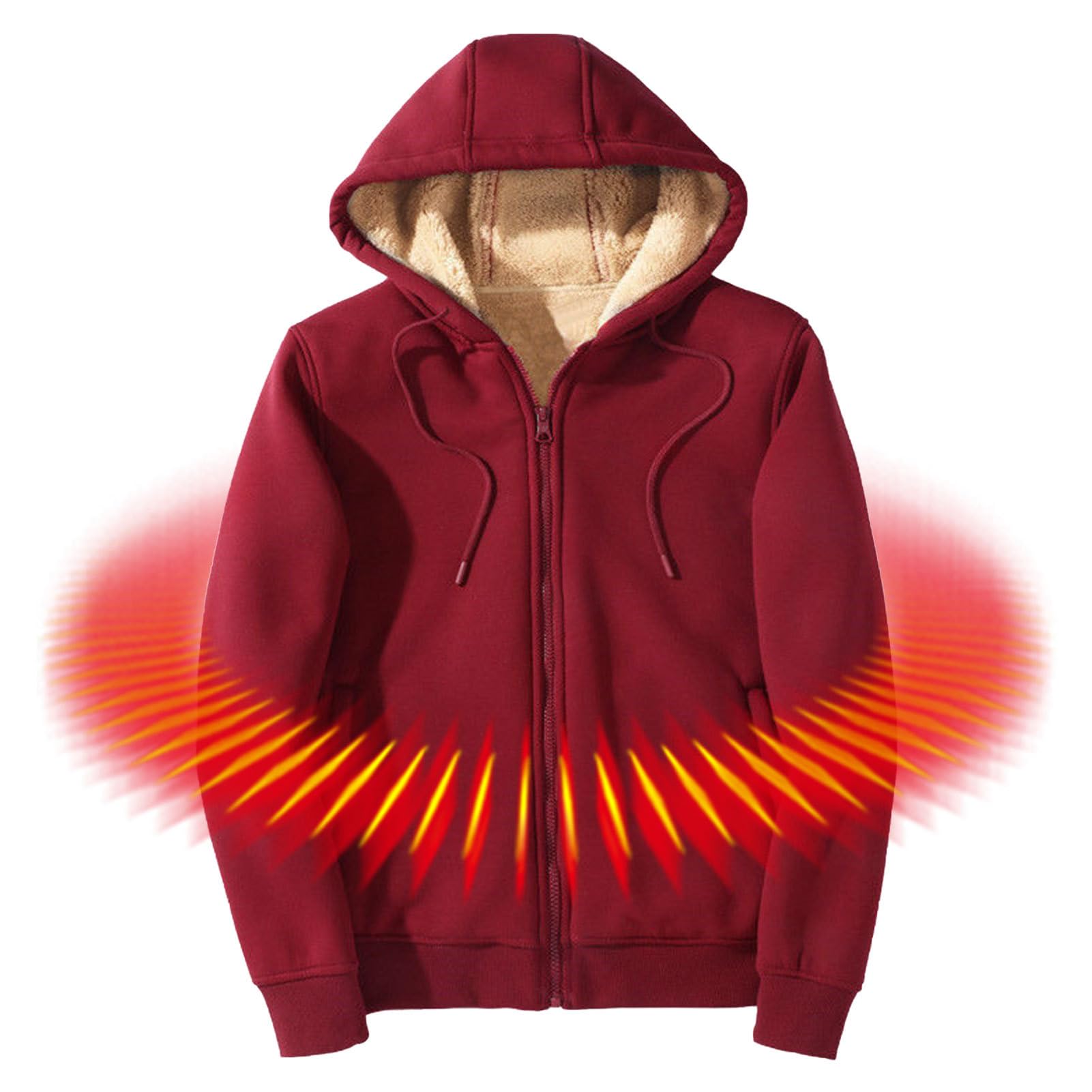 Sweat à capuche sherpa homme sweat-shirt polaire zippé chaud