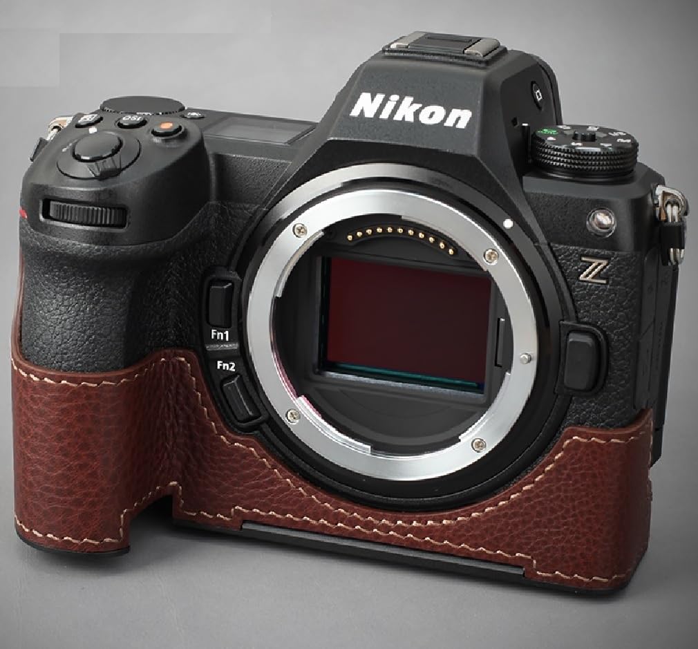 LIM'S Genuine Leather Camera Half Case & Dovetail Plate for Nikon Z6III Z6 3 Case Cover [Brown]