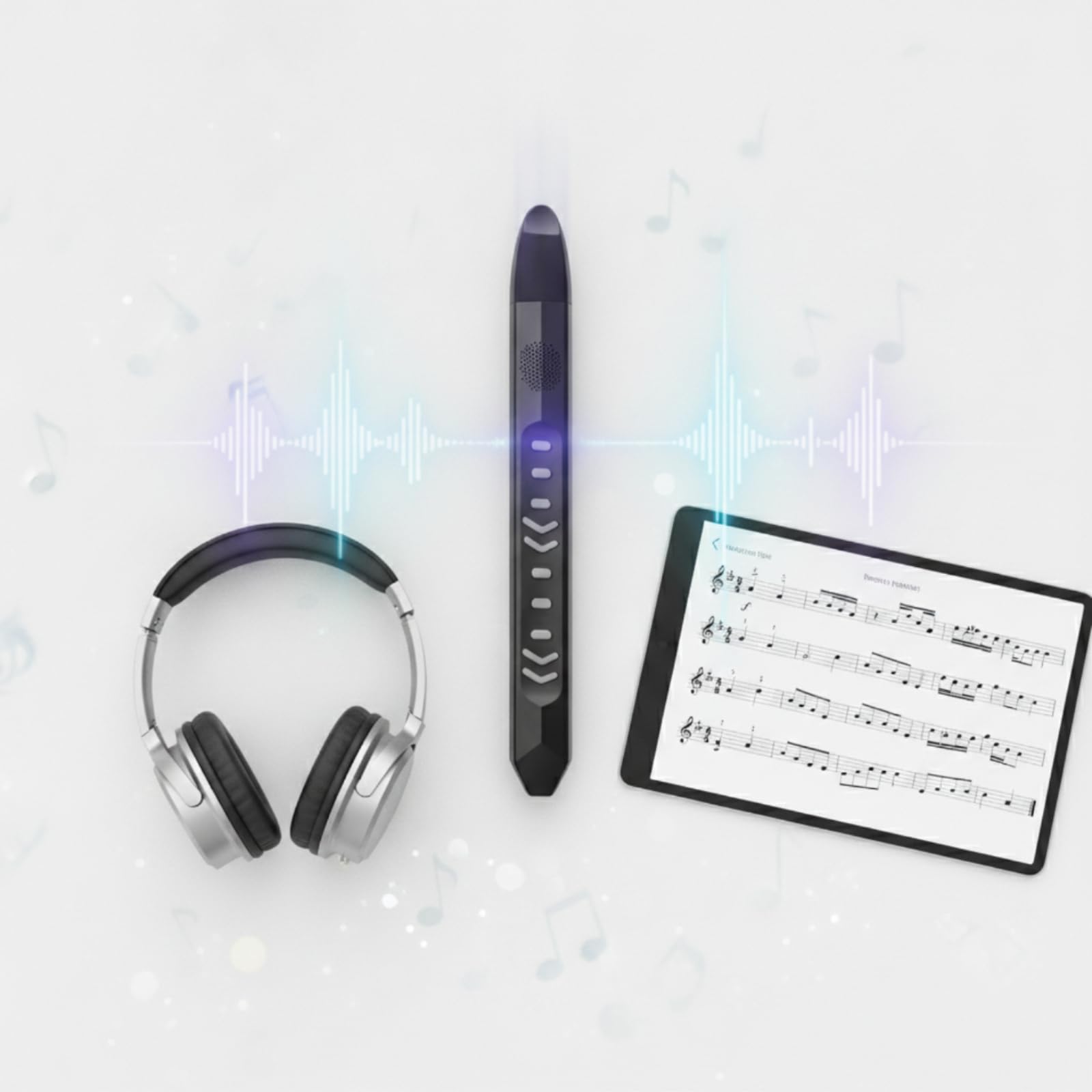 Controller Elettronico per Fiato Strumento a Fiato Digitale Portatile con Bocchino Affusolato Controllo Delle Note al Respiro Tasti Frontali Touch