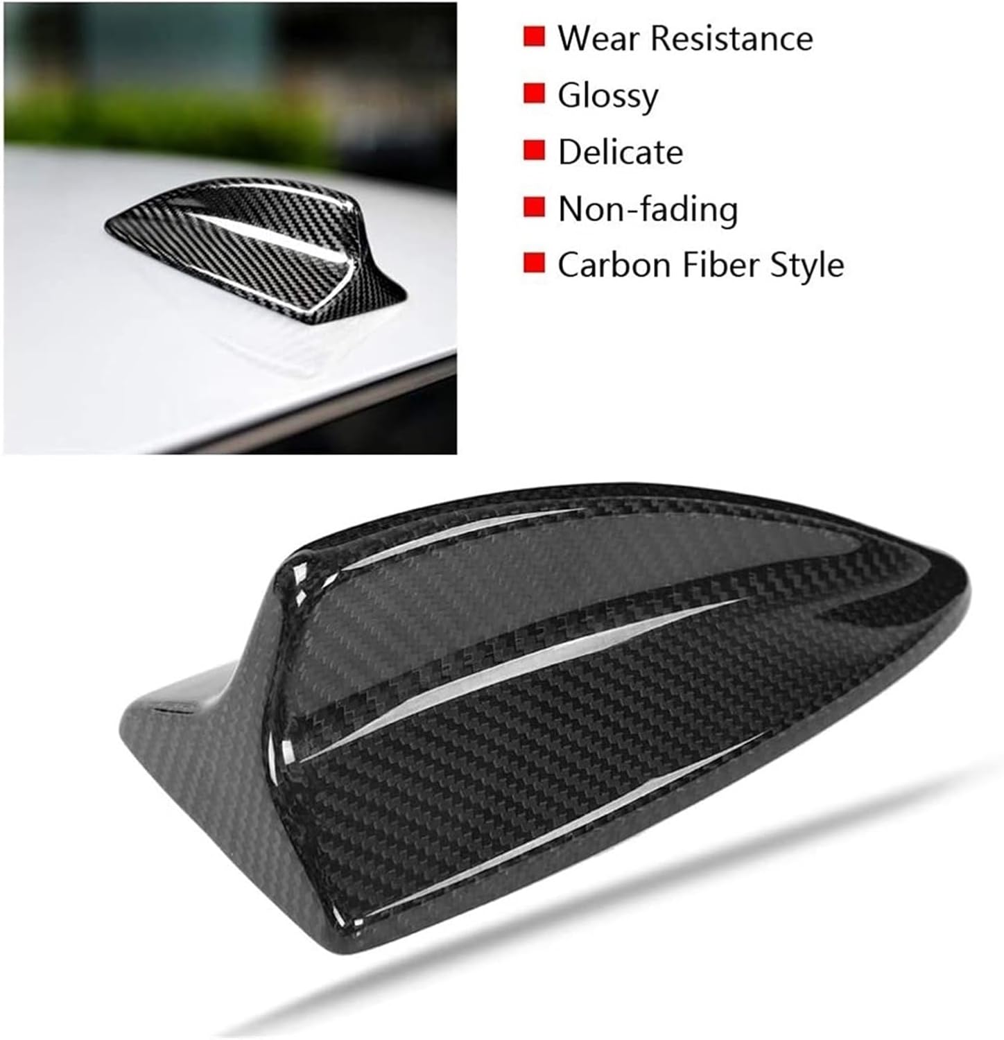 Shark fin Antenna Cover Fit for 3 Series E90 E92 X1 X5 X3 X6 Car Antenna Shark Fin Cover Trim Carbon Fiber Pattern ABS Accessories