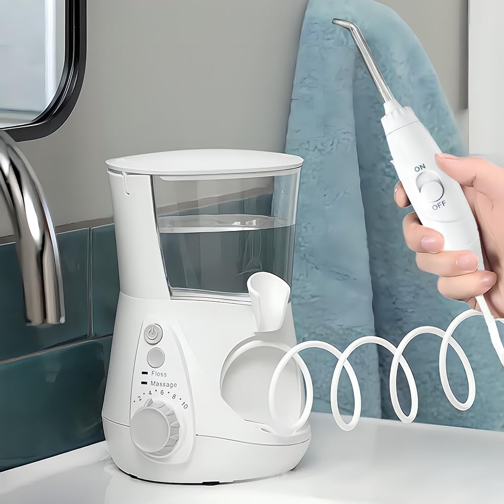 6 punte di ricambio per idropulsore, testine di ricarica per flosser, irrigatore orale sostitutivo (blu, viola, nero, bianco)