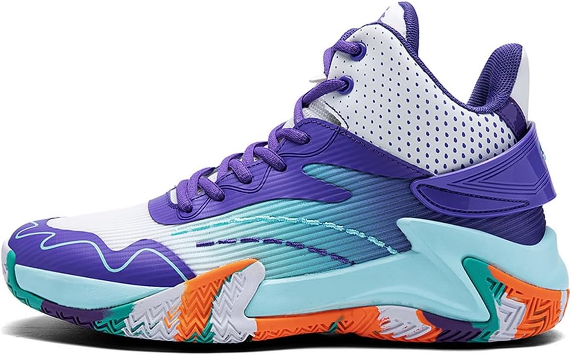 Mens High-top Basketball Shoes, Youth Fashion Basketball Sneakers, Non Slip Basketball Trainers Sports Shoes for Men Walking Shoes Indoor and Outdoor