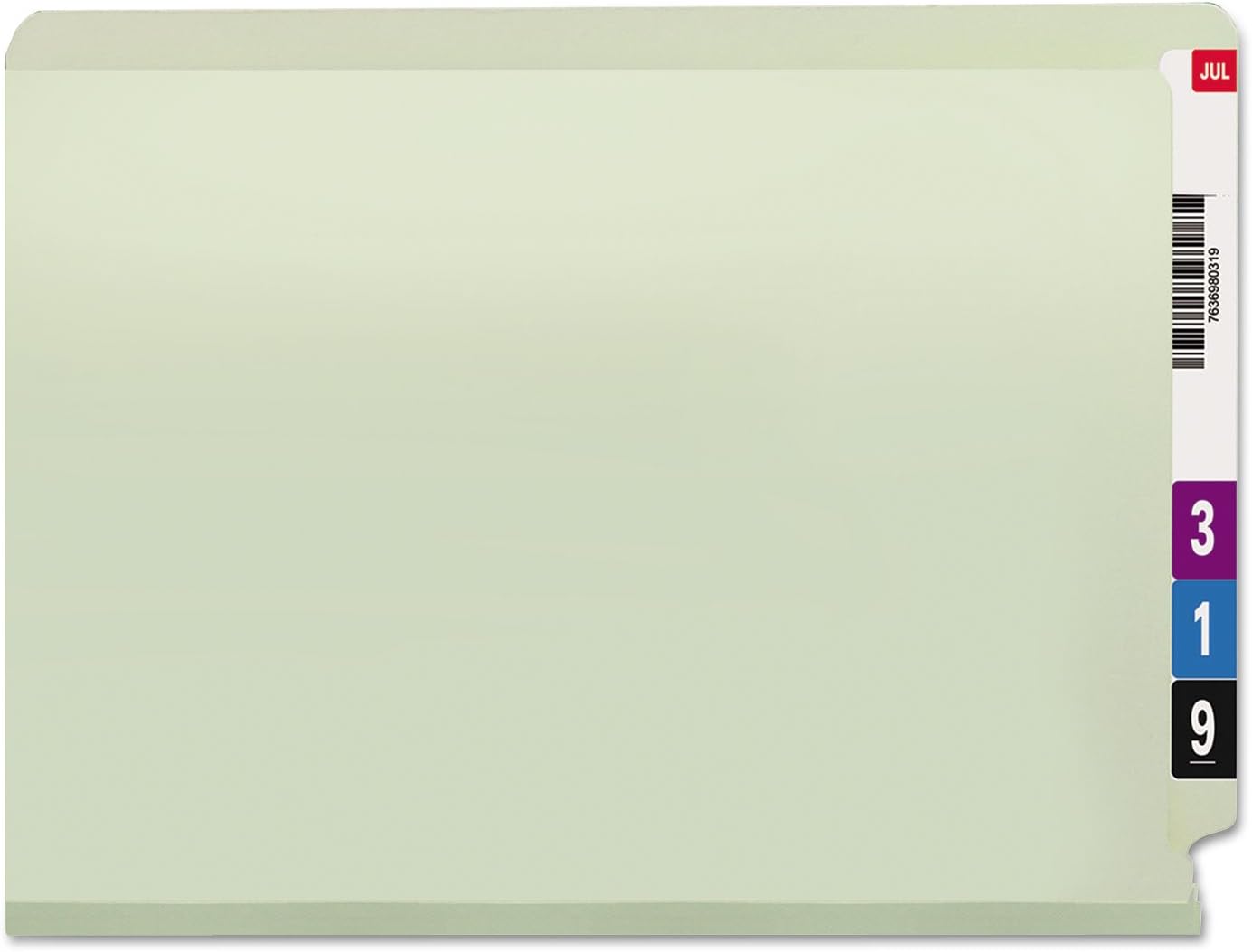 Smead 34725 Three Inch Expansion Folder Two Fasteners End Tab Letter Gray Green 25/Box
