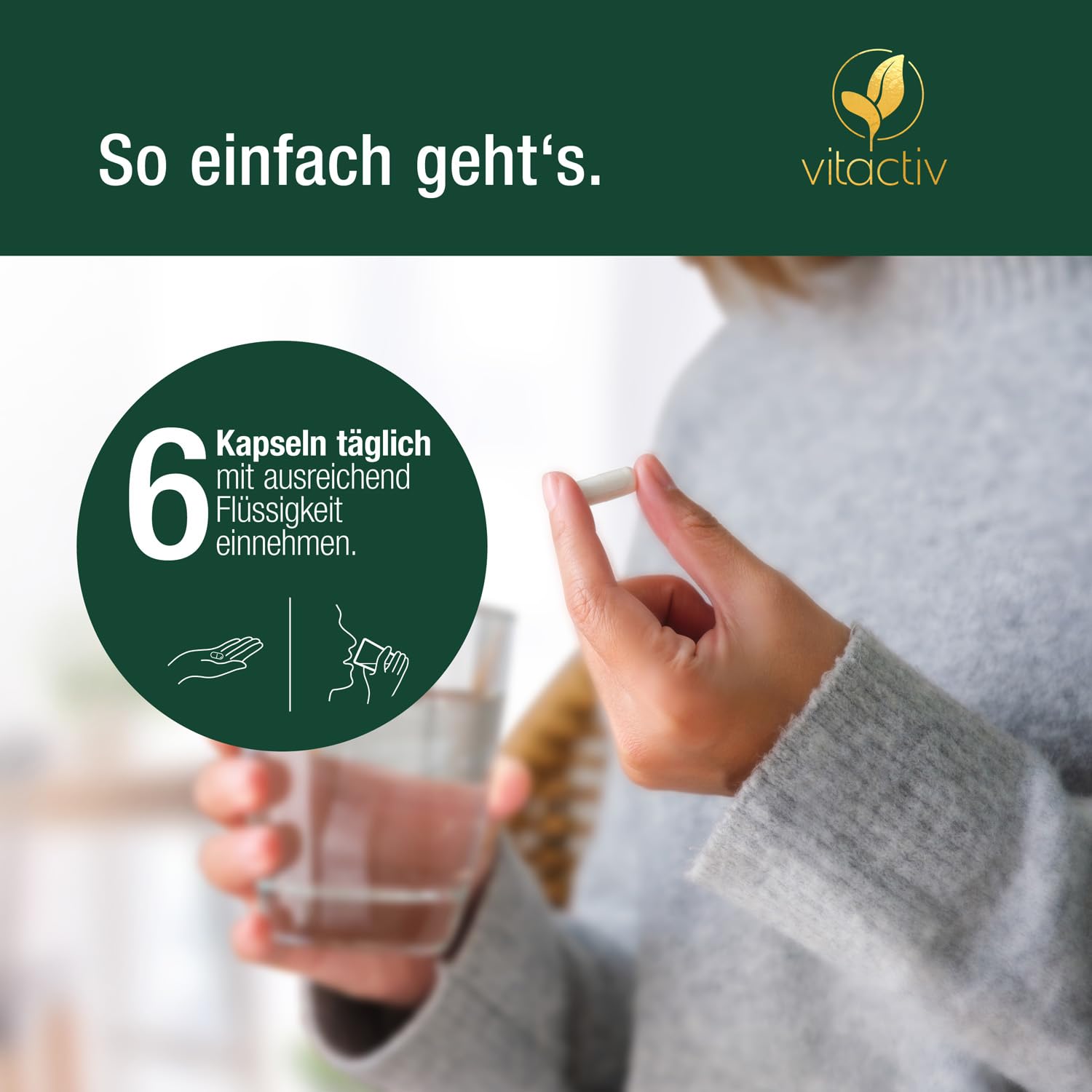 VITACTIV Arginin Komplex - L-Arginin Kapseln Hochdosiert - Mit Citrullin, Ginseng, Kalium plus B Vitamine für Blutdruck & Blutbildung - Vegan, Zuckerfrei - Laborgeprüft, 180 Arginin Kapseln