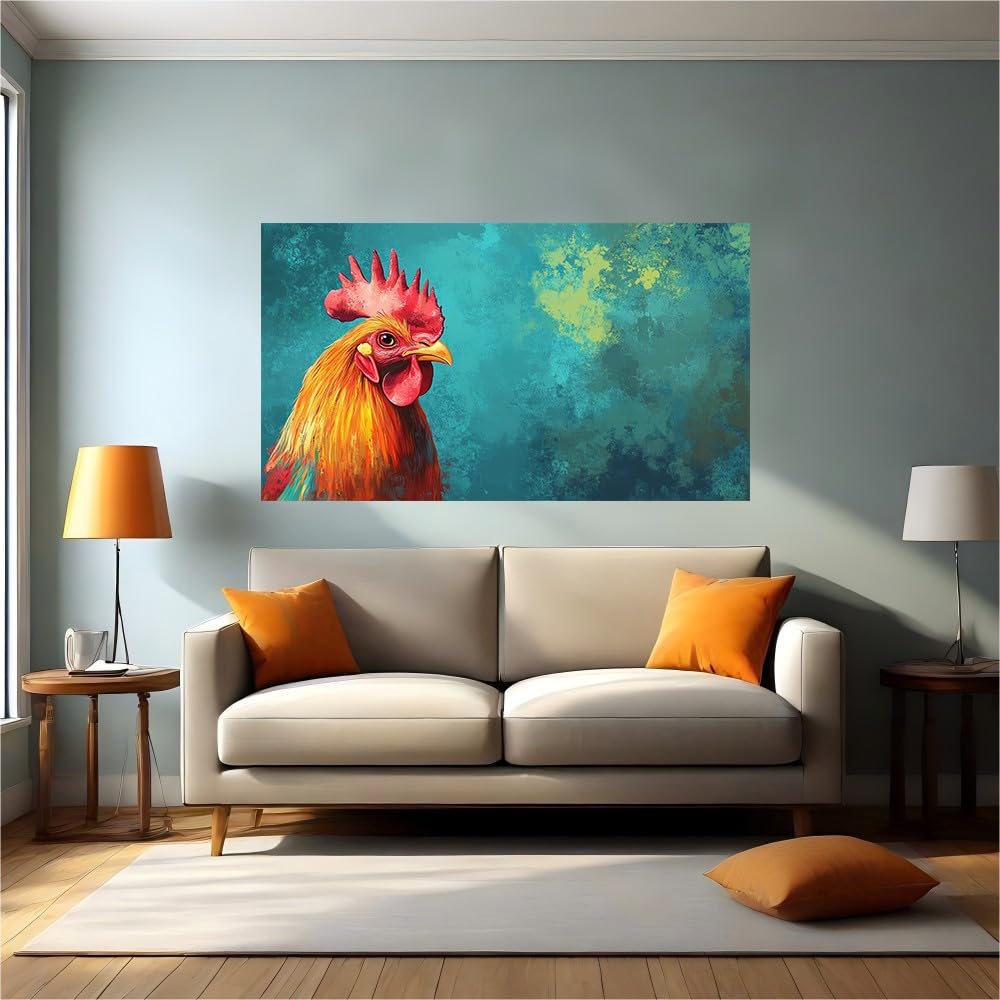 Calcomanías de pared gallo abstracto autoadhesivas para renovar paredes sin obras