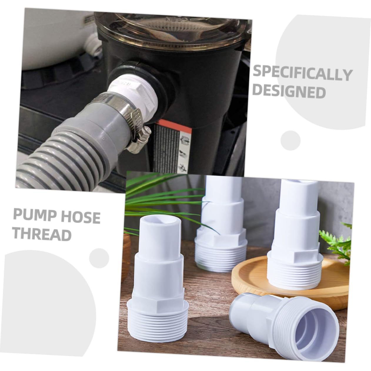 VANZACK 9stücke Zuverlässiger Pool Pumpenadapter Praktischer Verbindungsschlauch Für Poolfilter Langlebiges Material Für Einfache Poolwartung