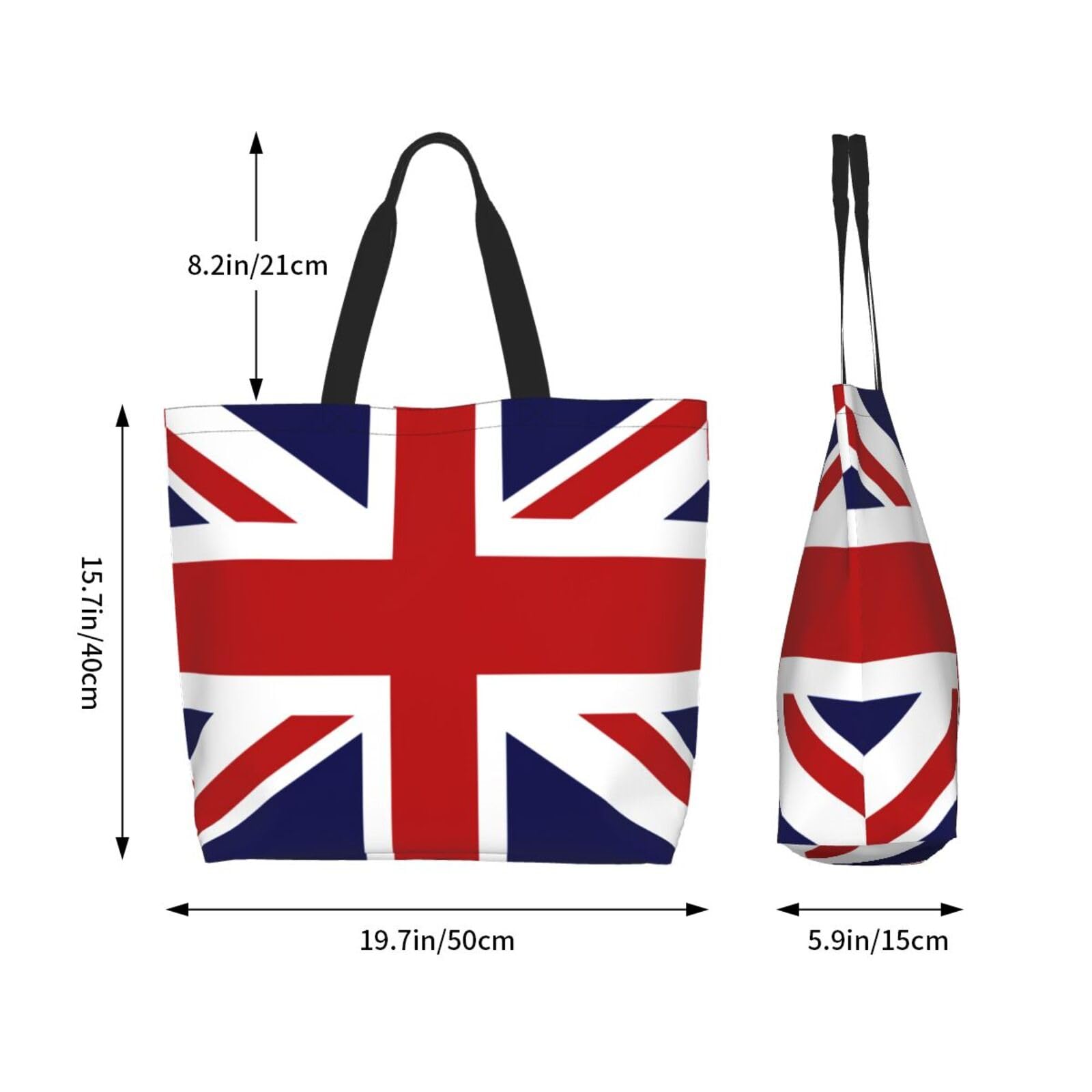 ASYG Cute Flag Tote Bag for Women and Men Reusable Shoulder Bags for Gym, Shopping, Beach,Travel