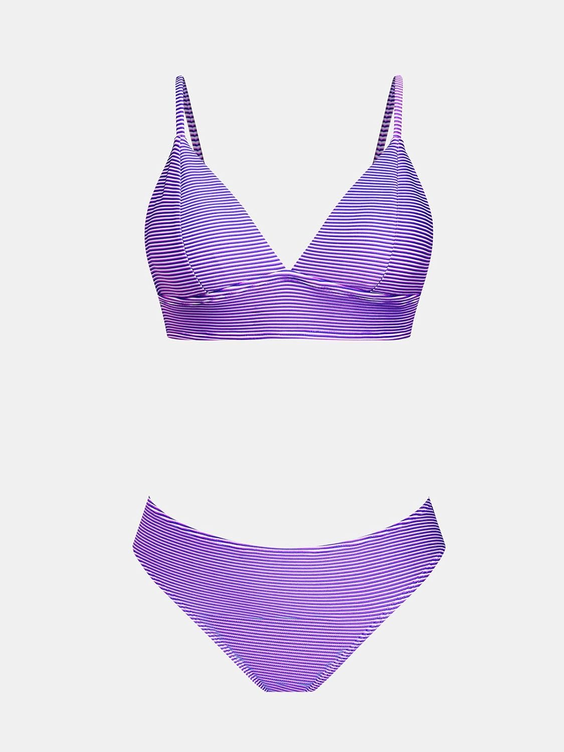 CUPSHE Women Bikini Set Solid Color Sexy Triangle Two Piece Swimsuit - Image 6