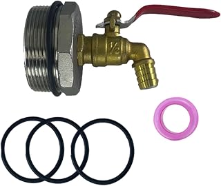 Grifo para bidón de calidad, fácil de instalar, con bidón aceite 200 litros acero inoxidable y cobre, fácil instalar en barriles, herrajes para contenedores exterior fáciles