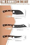 Purple Dragon 6 PCS Chef Knife Set,High Carbon Steel Cleaver,Hand Forged Meat Boning Knife,Carving Butcher Knife with Accessories for Kitchen, BBQ Camping Knives Set with Roll Bag Ideal Christmas Gift | Hand Forged Blade, Wooden Handle, Includes Meat