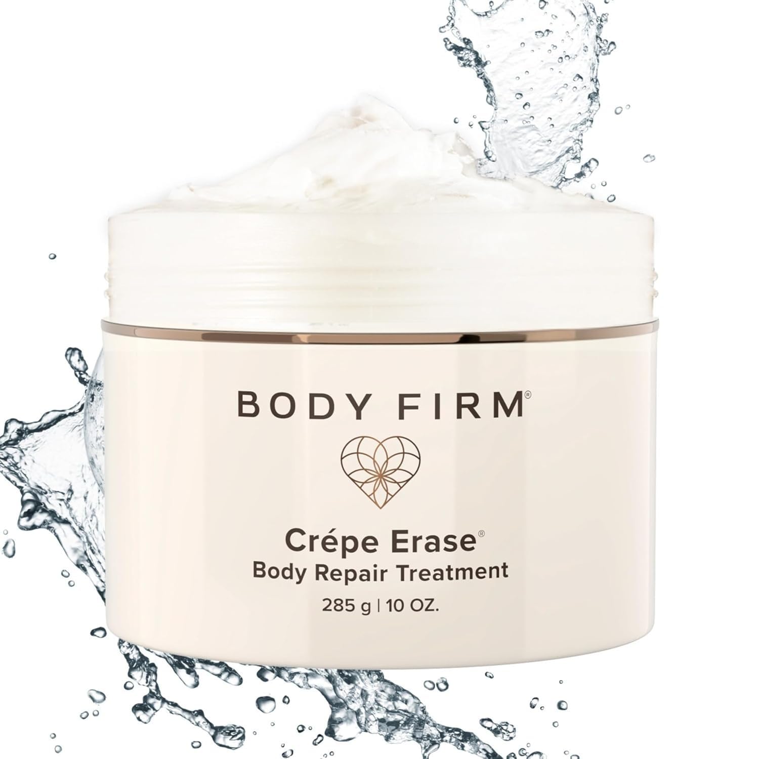 BODY FIRM Crepe Erase Body Repair Treatment, Anti-Aging Wrinkle Cream, Support Skins Natural Elastin & Collagen Production - 10oz