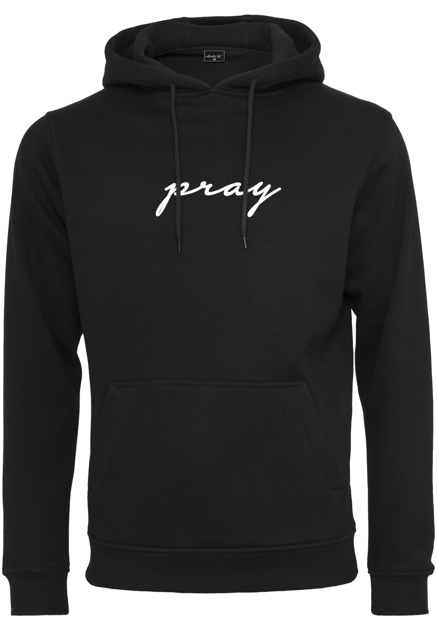Mister Tee Herren Pray EMB Hoody Kapuzenpullover | Schwarz, Small