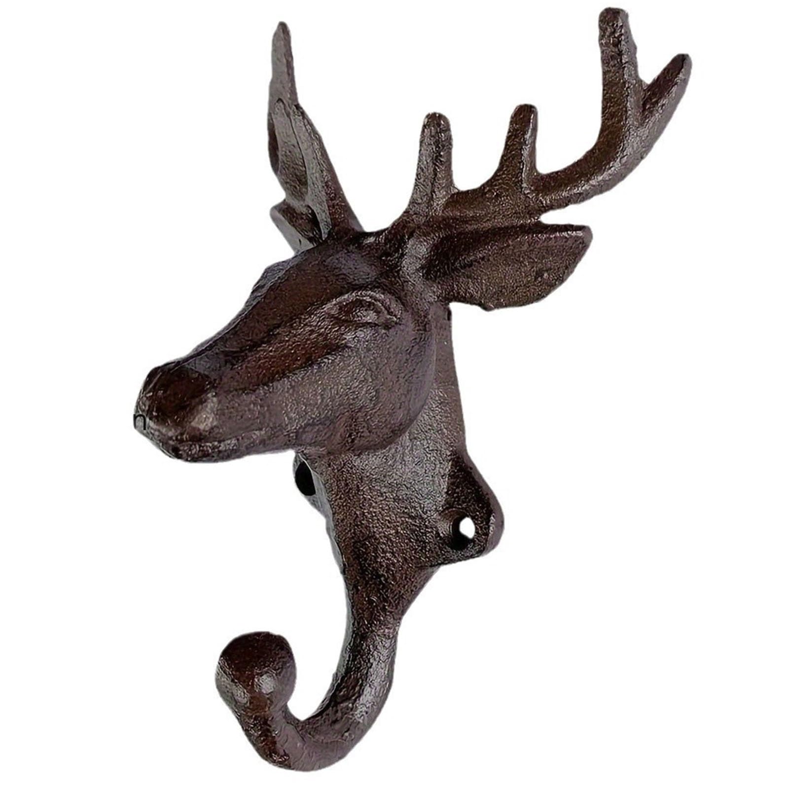 Ylfkwlhrw Noir Cast Iron Coat Hooks Vintage Decoration Wall Hanging Garden Cast Iron Single Hook For Coats Keys Bags