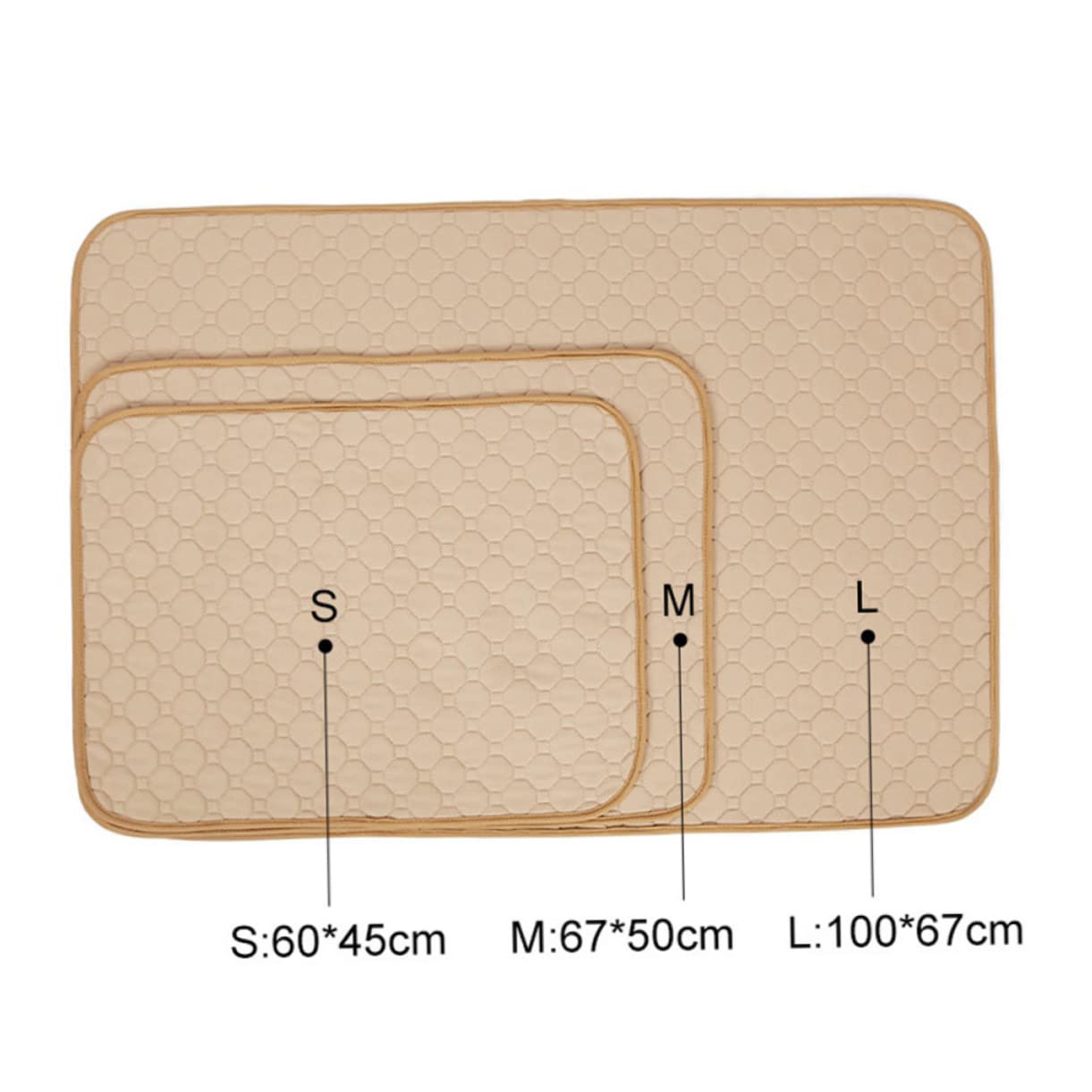 Tapis D’Urine pour Chien Absorbant Lavable en Tissu Kaki 1 Pièce