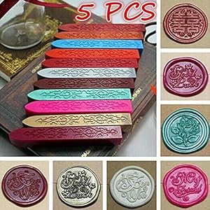 Ubersweet Imported 2C45 5pcs Seal Wax Strip Wax Strip Rod Wax Stick Stamp Strip Seal Supplies