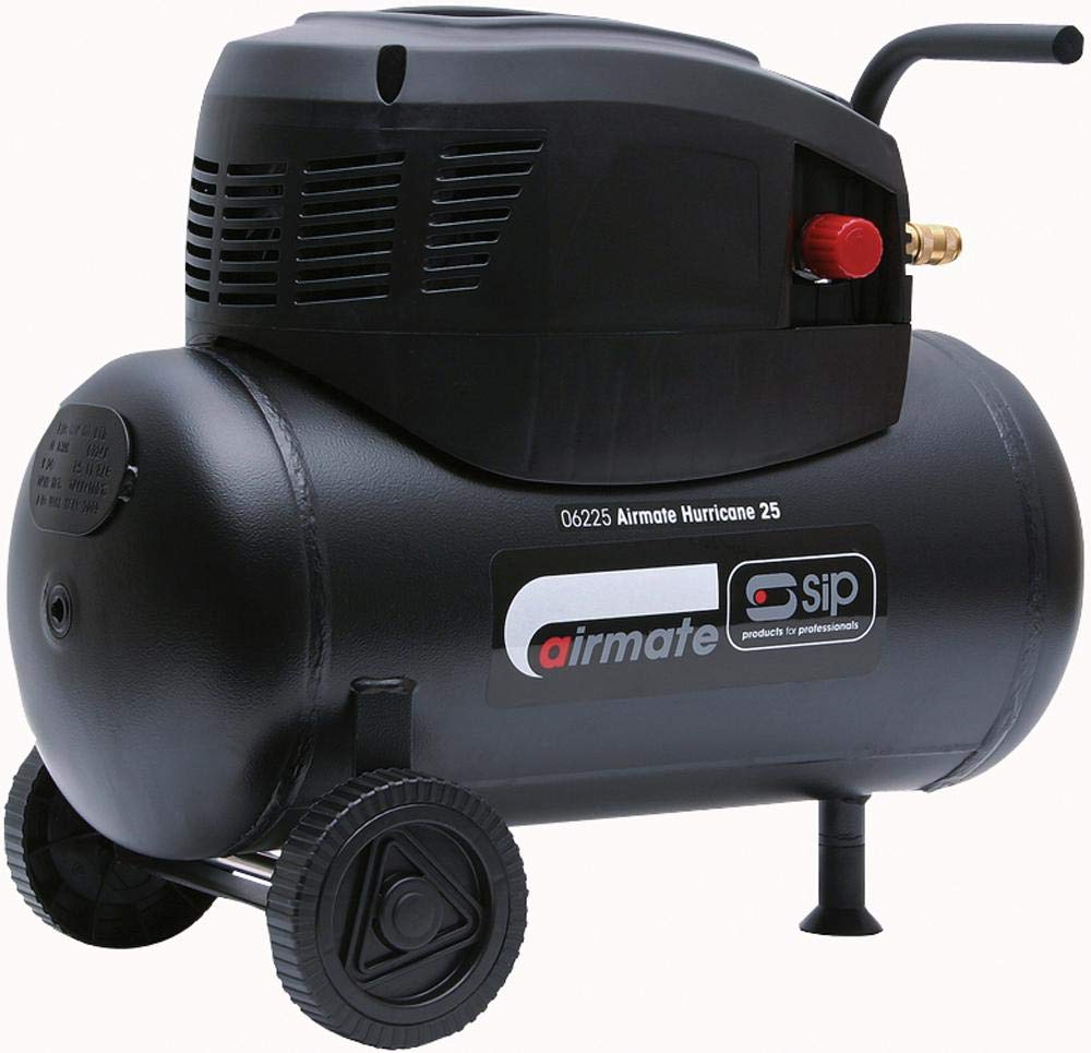 24 Litre Airmate Hurricane 25-O, Capacity 24l, Input Power 1.1kW, Operating Pressure Max 116psi, Supply Voltage V AC 230V, Air Compressors