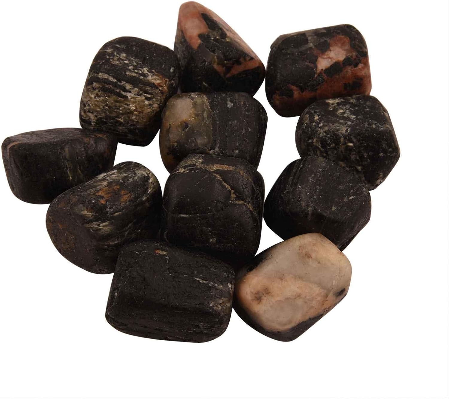 1 lb Bulk Natural Apache Tear Stone Tumbled Stones Polished Crystals