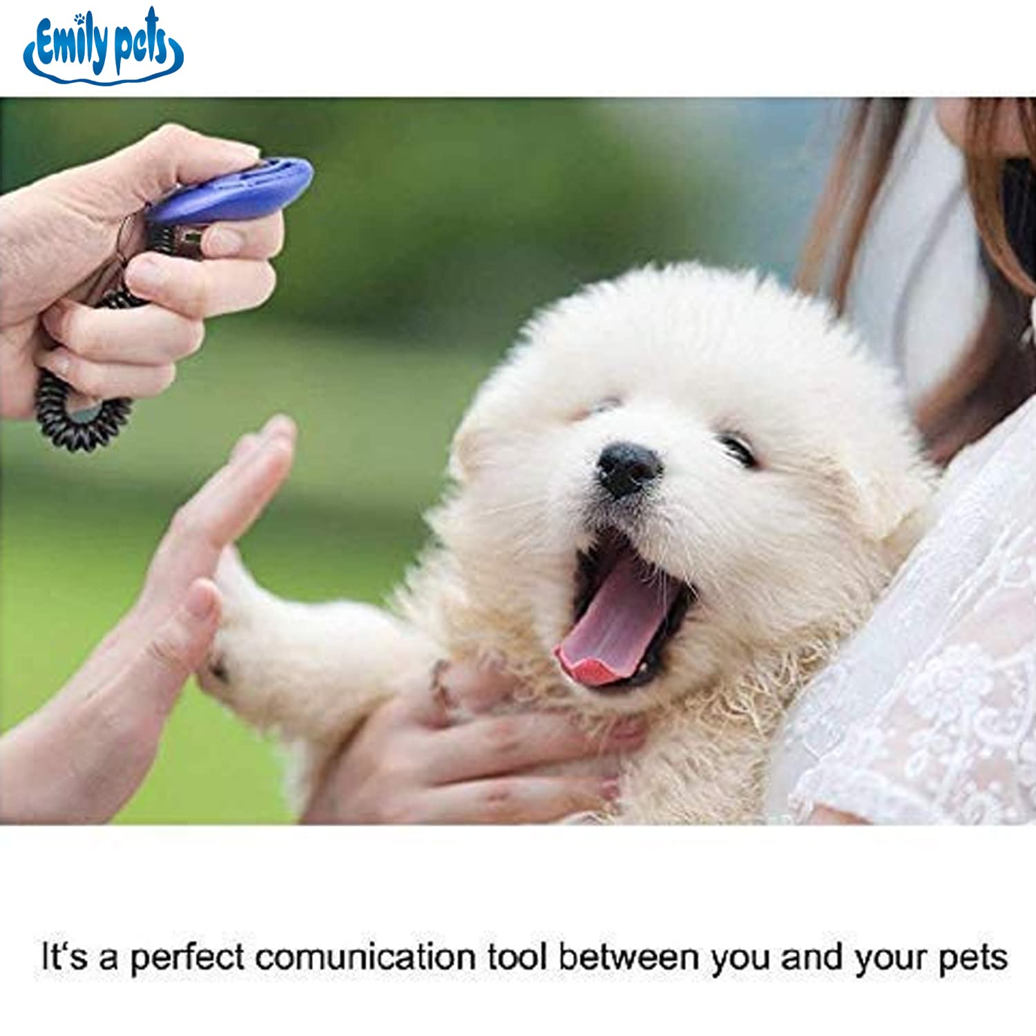 Emily Pets Dog Clickers with Wrist Bands, Colorful and Effective Training Tools Dogs Training kit for Puppy or Cat (Pack of 1, Clicker) 3