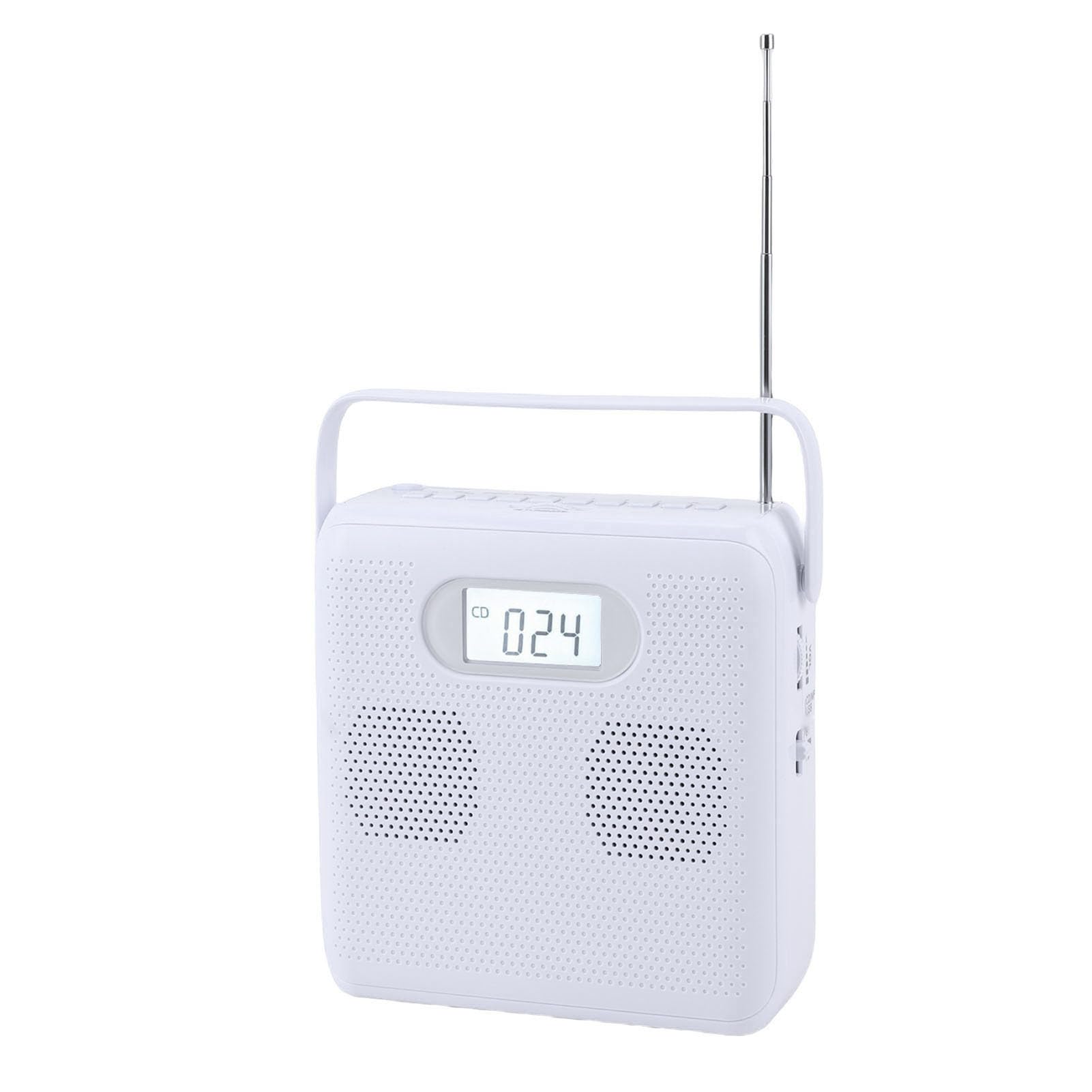 Fabater Przenośny Odtwarzacz CD Przenośny, Stacjonarny Odtwarzacz CD z Bluetooth Wbudowane Głośniki HiFi, USB FM MP3 Odtwarzacze z Uchwytem do Domu, na Zewnątrz