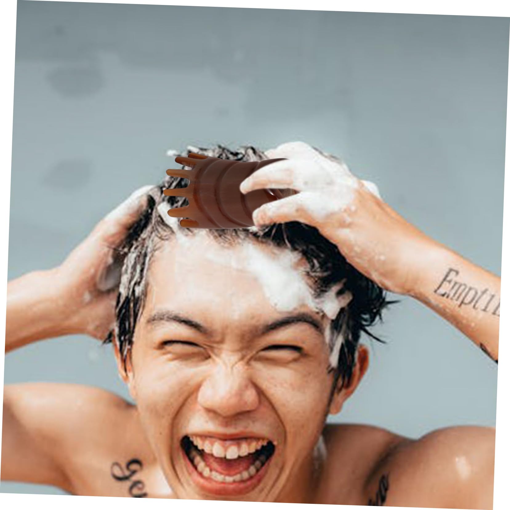 FRCOLOR 3stücke Creative Kopfhaut Massagebürste Horn Waschbürste Für Und Kopfhautmassage Leicht Und Tragbar Für Gesunde Kopfhaut Und Haarwachstum