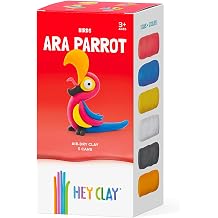 Hey Clay Animals - Claymate Doggie - Colorful Modeling Air Dry Clay for Kids - Air Dry Clay Kit 5 Cans with Fun Interactive App