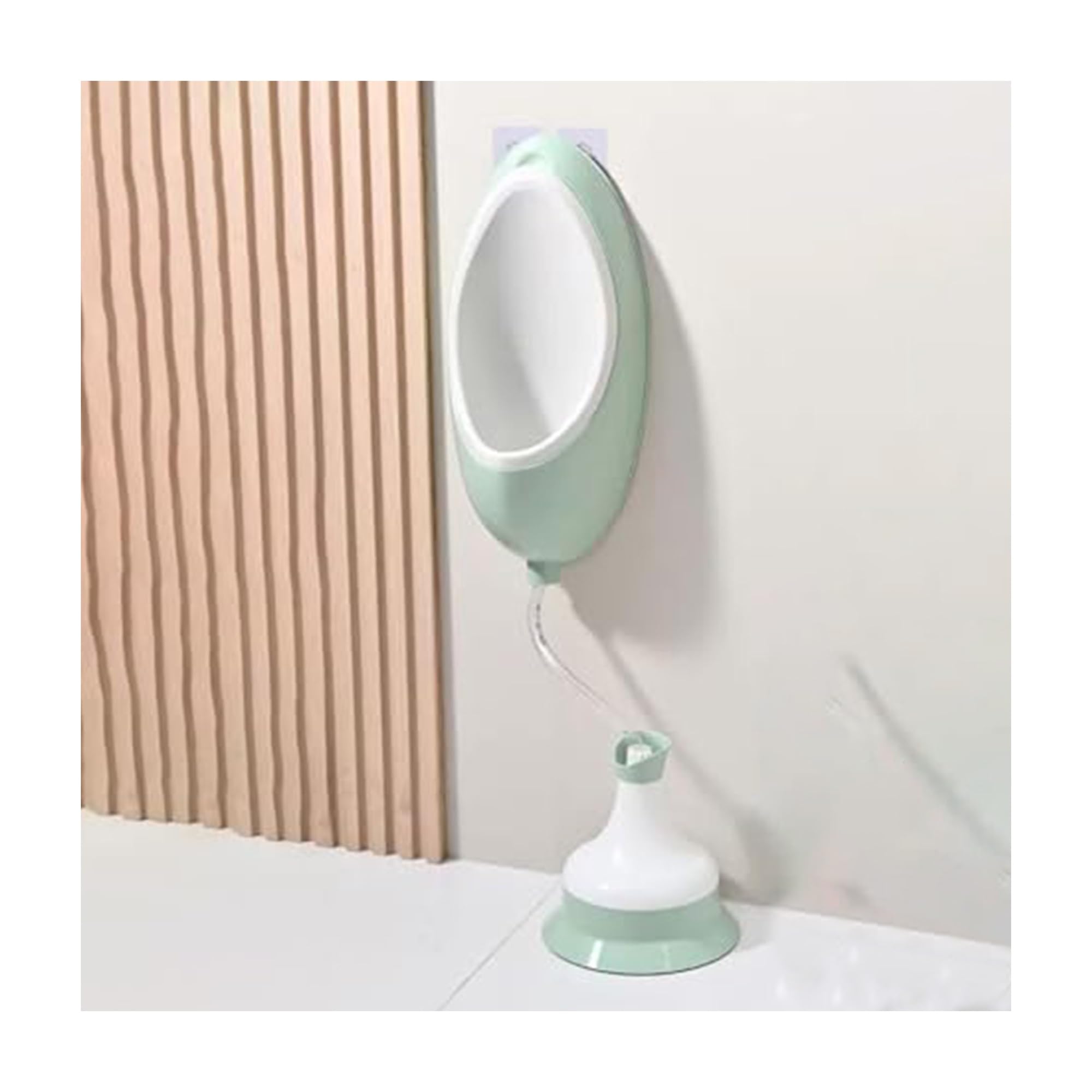 Wasserloses Urinal für Herren, Verdicktes, vertieftes Urinal, Tragbares PP-Urinal mit herausnehmbarem Auffangbehälter, Für Garage, Außenbereich, Garten und Werkstatt(Green)